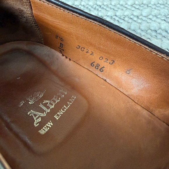 Alden 686 Full Strap Penny Loafers 8.5D in Dark Brown Calfskin Made in USA - Picture 7 of 7